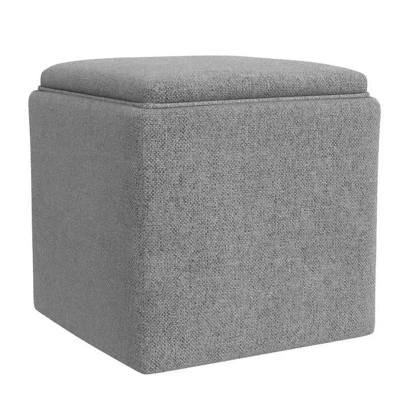 Pouf de rangement HomePop avec plateau de service