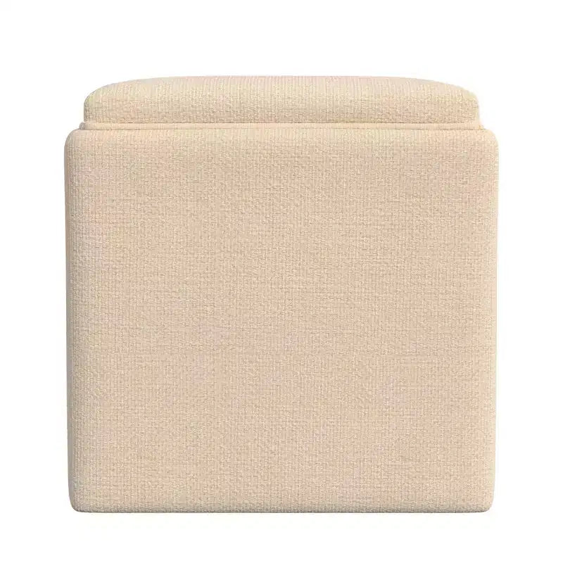 Pouf de rangement HomePop avec plateau de service