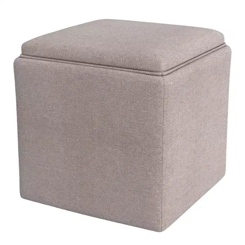 Pouf de rangement HomePop avec plateau de service
