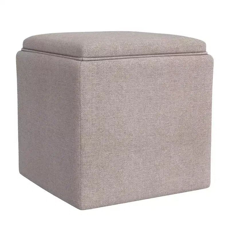 Pouf de rangement HomePop avec plateau de service