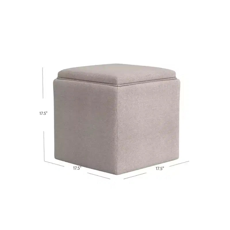 Pouf de rangement HomePop avec plateau de service