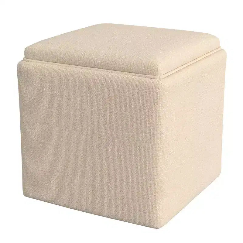 Pouf de rangement HomePop avec plateau de service