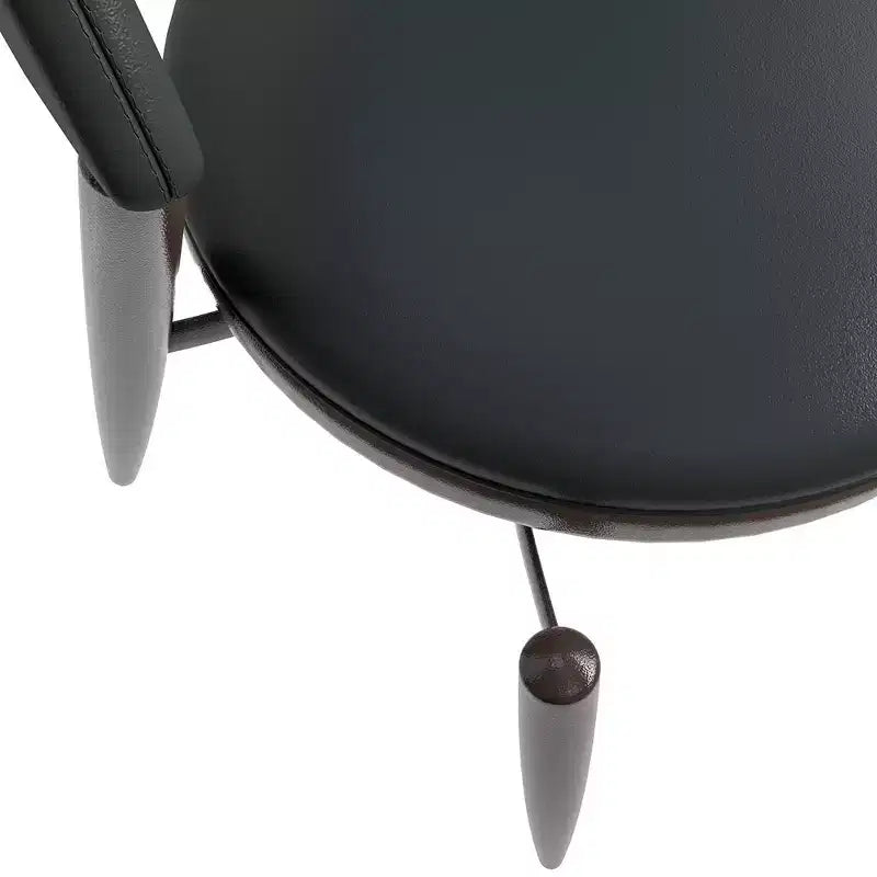 Chaise de salle à manger moderne LeisureMod Venice en cuir, chaise d'appoint rembourrée à dossier ouvert, avec pieds en métal, chaise de salle à manger sans assemblage, lot de 4