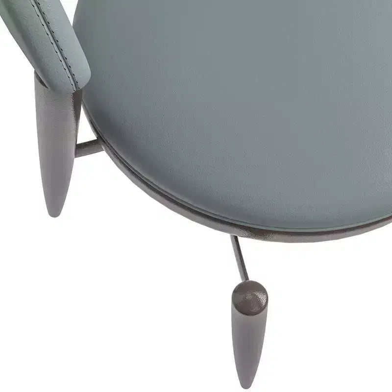 Chaise de salle à manger moderne LeisureMod Venice en cuir, chaise d'appoint rembourrée à dossier ouvert, avec pieds en métal, chaise de salle à manger sans assemblage, lot de 4