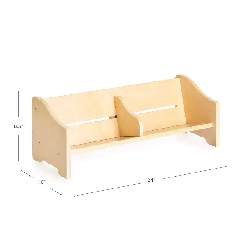 Guidecraft Tabletop Book Browser - Natural: Kids Classroom and Playroom Book Display and Book Storage