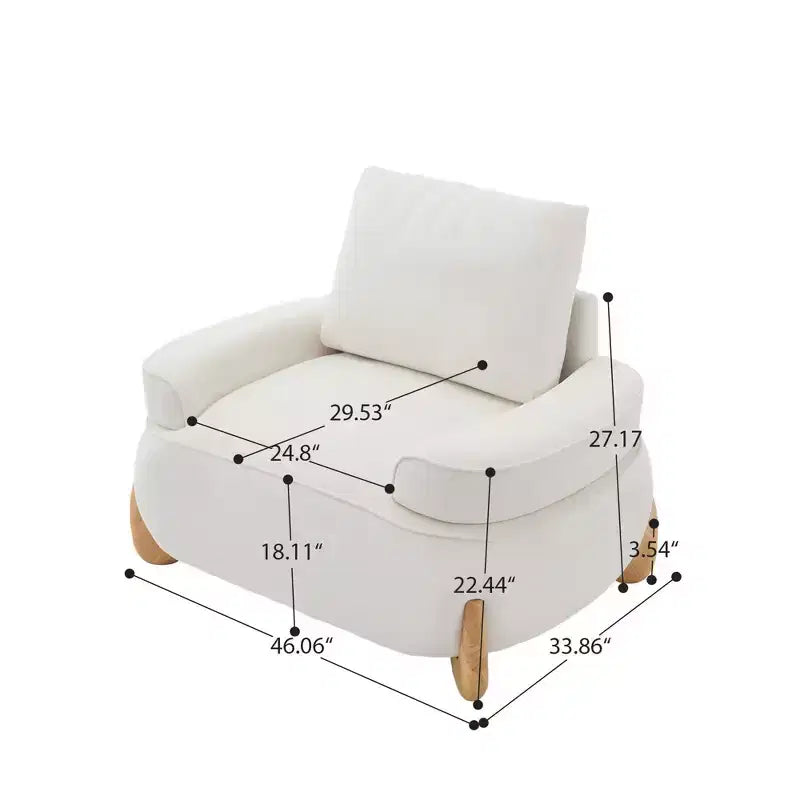 Fauteuil d'appoint en velours Hyleory de 117 cm avec pouf, ensemble fauteuil et repose-pieds en velours côtelé de style moderne du milieu du siècle, fauteuil club rembourré avec accoudoirs.