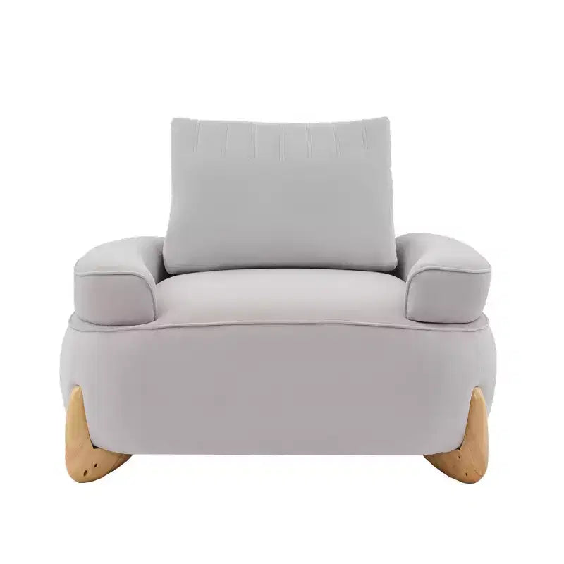 Fauteuil d'appoint en velours Hyleory de 117 cm avec pouf, ensemble fauteuil et repose-pieds en velours côtelé de style moderne du milieu du siècle, fauteuil club rembourré avec accoudoirs.