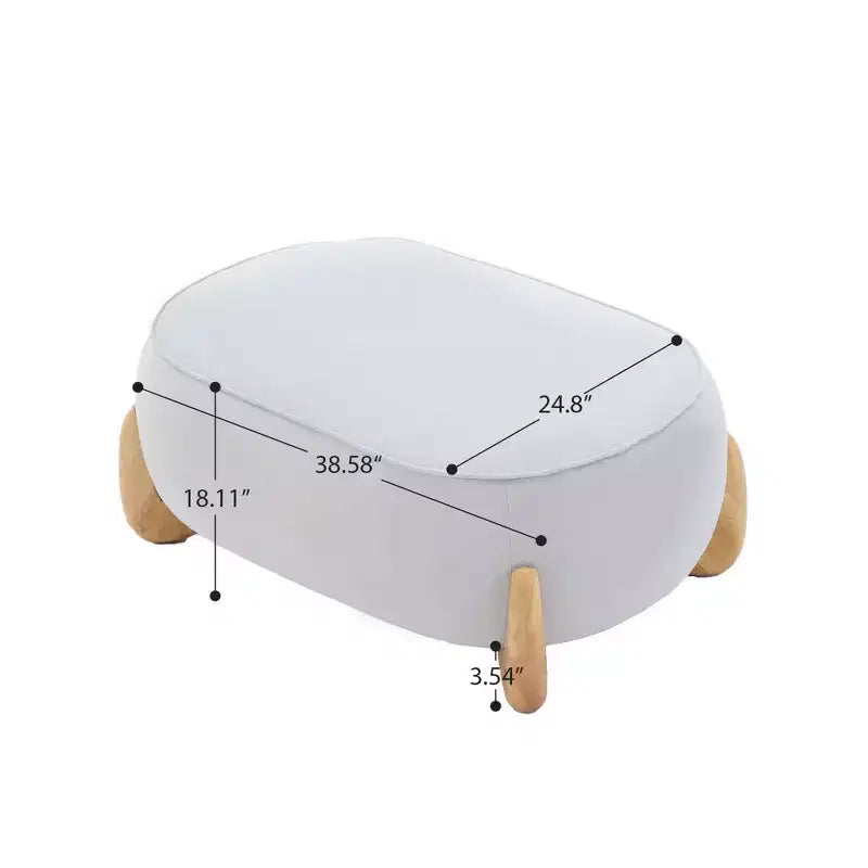 Fauteuil d'appoint en velours Hyleory de 117 cm avec pouf, ensemble fauteuil et repose-pieds en velours côtelé de style moderne du milieu du siècle, fauteuil club rembourré avec accoudoirs.
