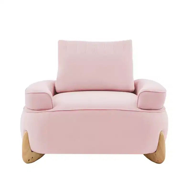 Fauteuil d'appoint en velours Hyleory de 117 cm avec pouf, ensemble fauteuil et repose-pieds en velours côtelé de style moderne du milieu du siècle, fauteuil club rembourré avec accoudoirs.