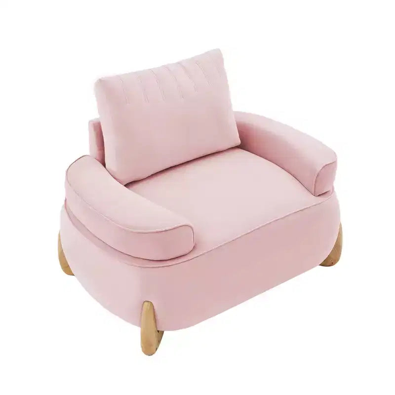 Fauteuil d'appoint en velours Hyleory de 117 cm avec pouf, ensemble fauteuil et repose-pieds en velours côtelé de style moderne du milieu du siècle, fauteuil club rembourré avec accoudoirs.
