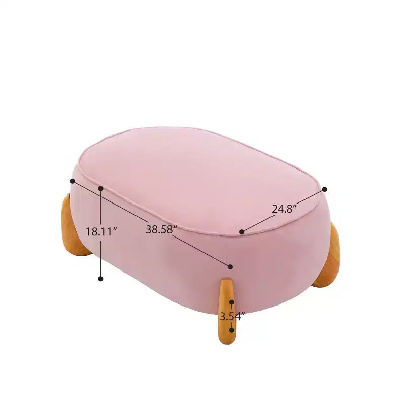 Fauteuil d'appoint en velours Hyleory de 117 cm avec pouf, ensemble fauteuil et repose-pieds en velours côtelé de style moderne du milieu du siècle, fauteuil club rembourré avec accoudoirs.