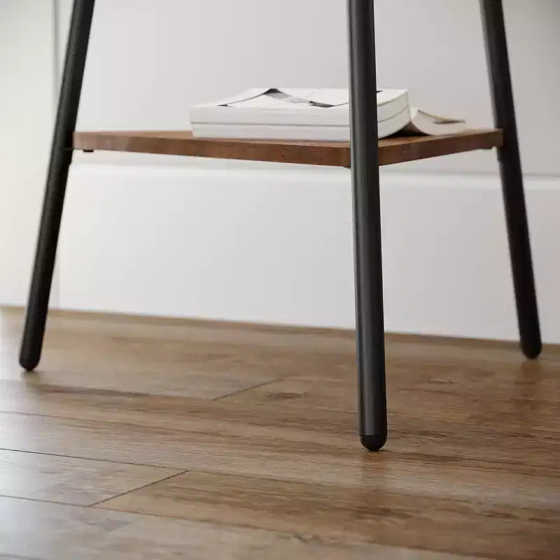 Appendiabiti da terra, Attaccapanni verticale, Mobile ingresso con 2 ripiani, per vestiti, cappelli, borse, stile industriale