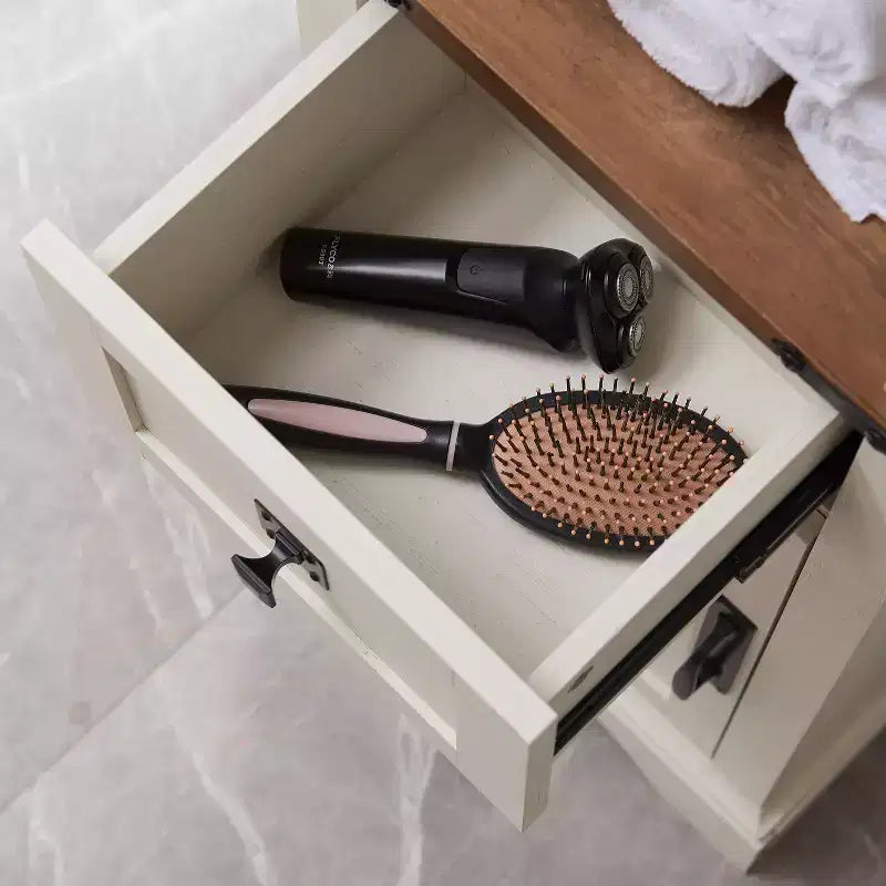 Meubles de salle de bain OKD 68, tours de rangement hautes avec étagères réglables