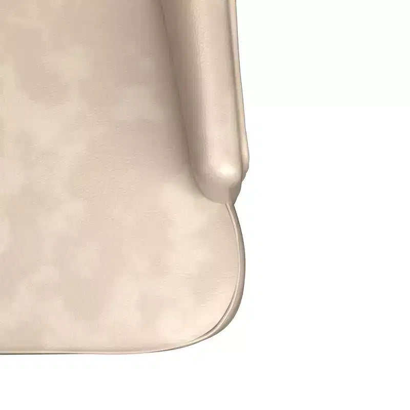 Chaise de salle à manger LeisureMod en velours de cuir capitonné avec dossier haut et pieds en hévéa teinté