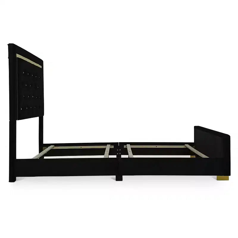 Lit à panneaux Deena Home Design Noir