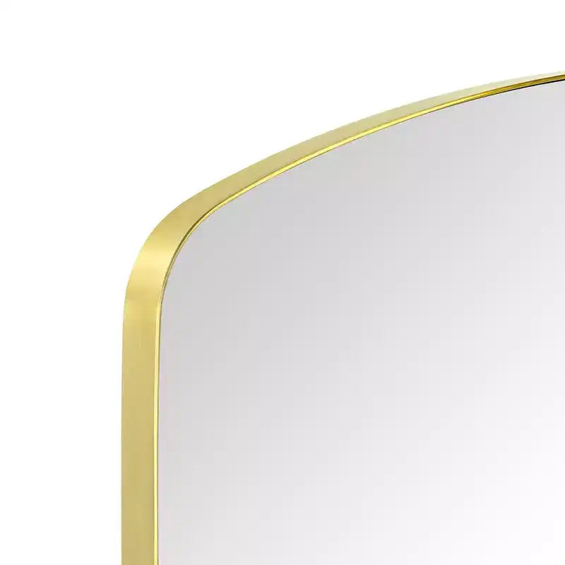 TEHOME Miroir mural de salle de bain avec cadre métallique arqué