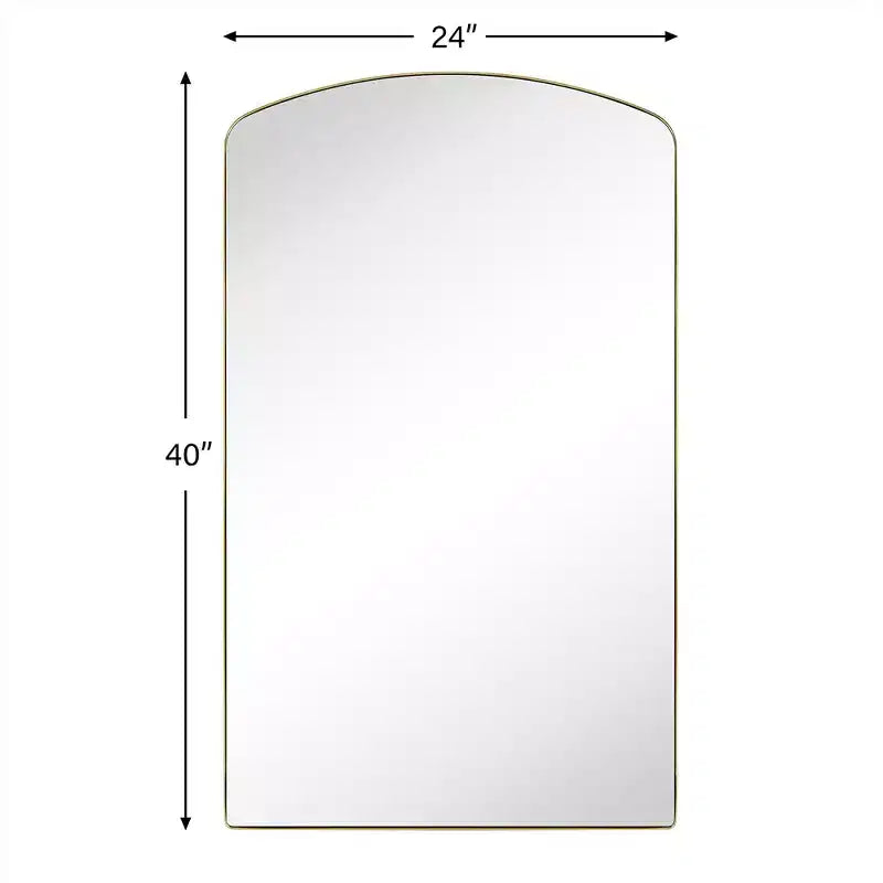 TEHOME Miroir mural de salle de bain avec cadre métallique arqué