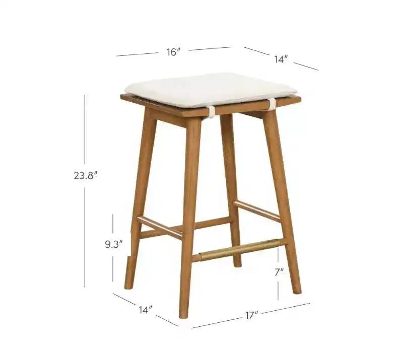 Nathan James Lot de 2 tabourets de bar Barker en bouclette, hauteur comptoir