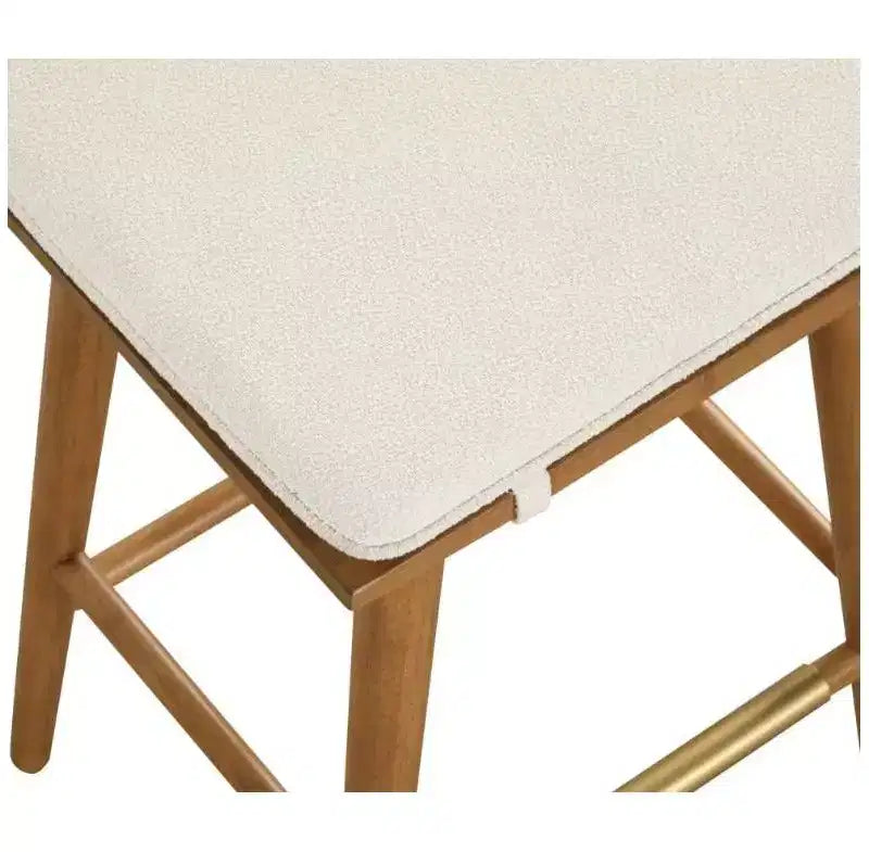 Nathan James Lot de 2 tabourets de bar Barker en bouclette, hauteur comptoir