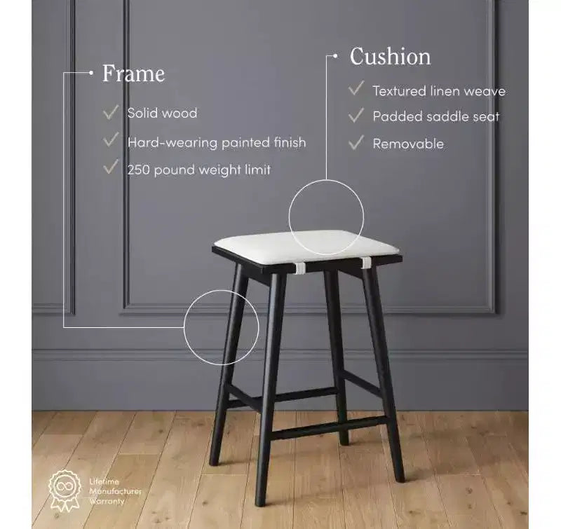 Nathan James Lot de 2 tabourets de bar Barker en bouclette, hauteur comptoir