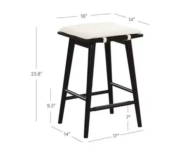 Nathan James Lot de 2 tabourets de bar Barker en bouclette, hauteur comptoir