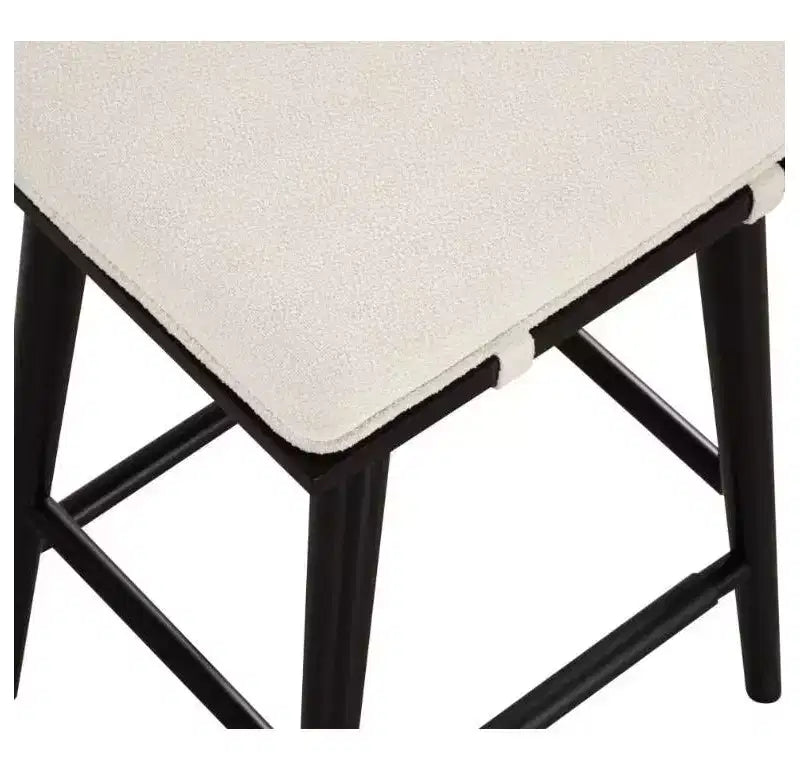 Nathan James Lot de 2 tabourets de bar Barker en bouclette, hauteur comptoir