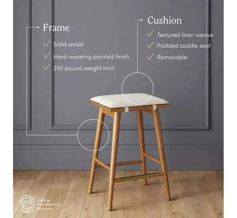 Nathan James Lot de 2 tabourets de bar Barker en bouclette, hauteur comptoir