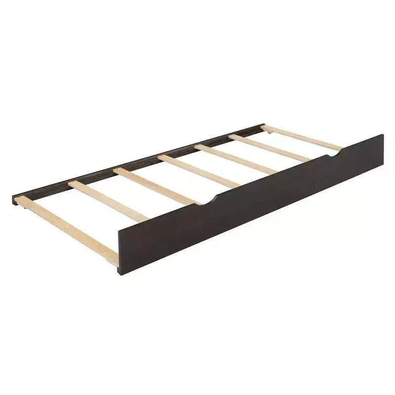 Queen Size Wooden Platform Bed with Trundle and 2 Drawers, Rattan Accents Bed 4S - ModernLuxe
