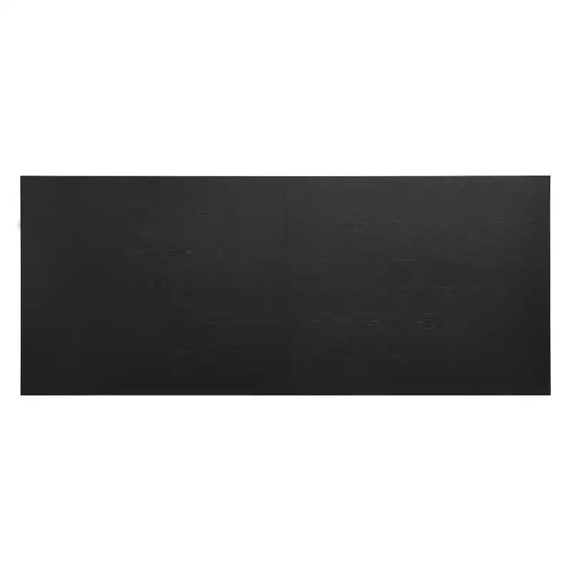 95L Dining Table for 8, Classic Farmhouse Style Solid Wood Rectangle Kitchen Tables, Black - HABITRIO