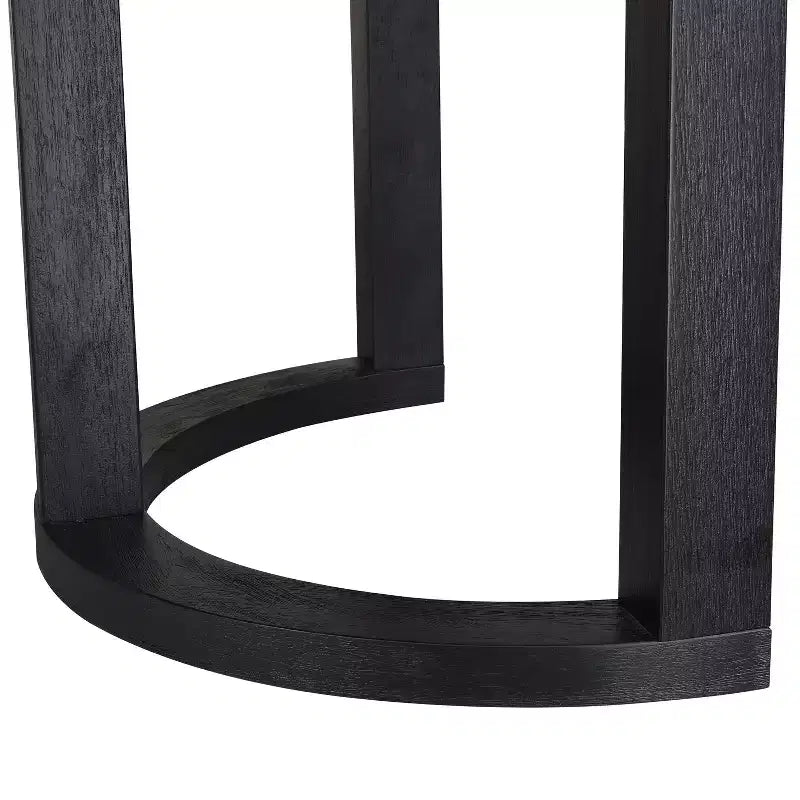 95L Dining Table for 8, Classic Farmhouse Style Solid Wood Rectangle Kitchen Tables, Black - HABITRIO