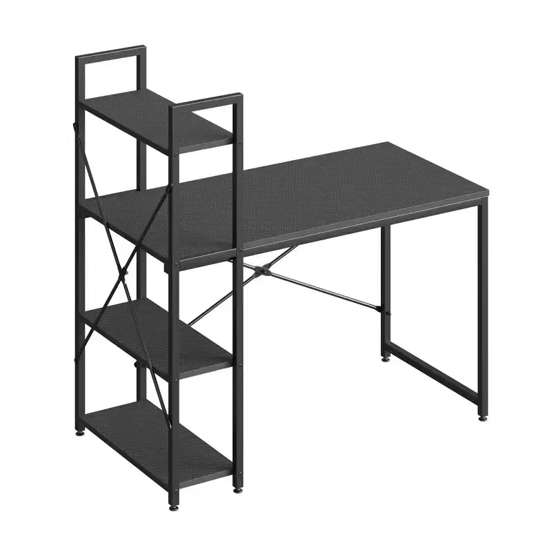 Bestier Bureau d'ordinateur de 119 cm avec étagère réversible, bureau d'écriture debout pour bureau à domicile/étude/jeux