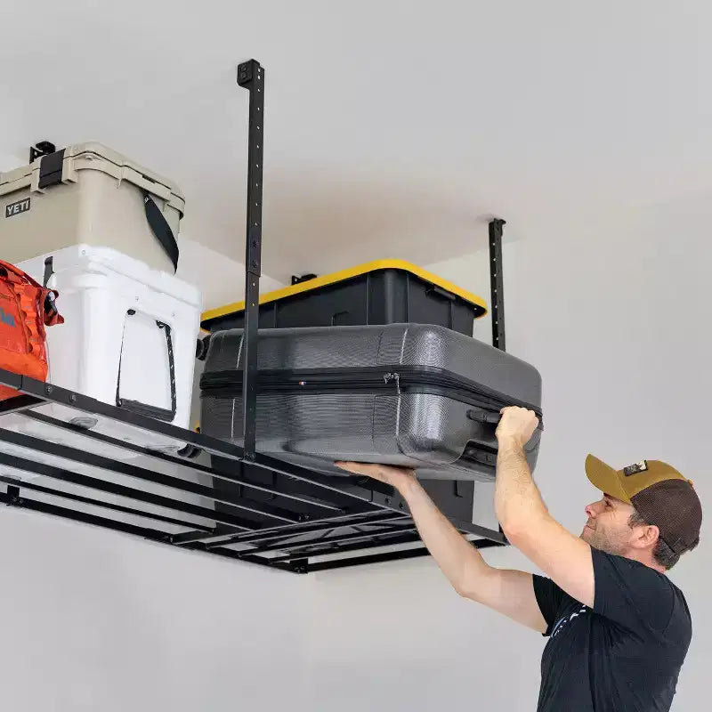 StoreYourBoard Rangement de Garage Suspendu Faber 3' x 8' avec Crochets | Supporte 317 kg