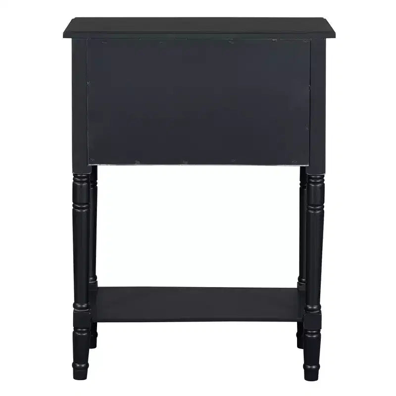 Console étroite Whisen avec trois tiroirs de rangement et étagère inférieure