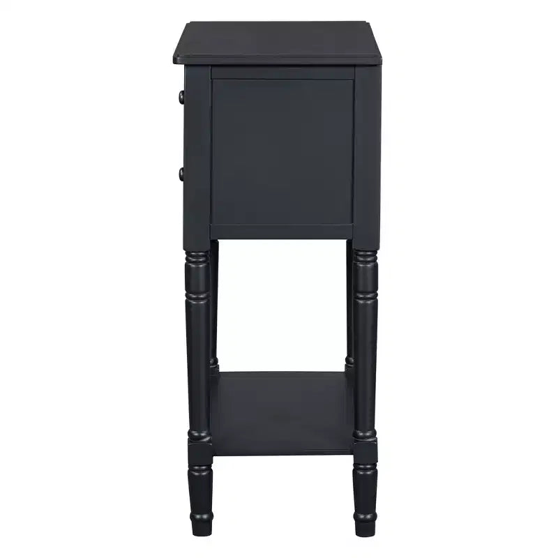 Console étroite Whisen avec trois tiroirs de rangement et étagère inférieure
