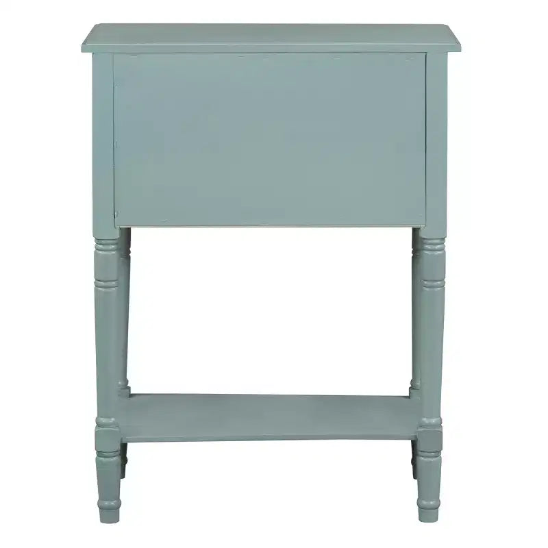 Console étroite Whisen avec trois tiroirs de rangement et étagère inférieure