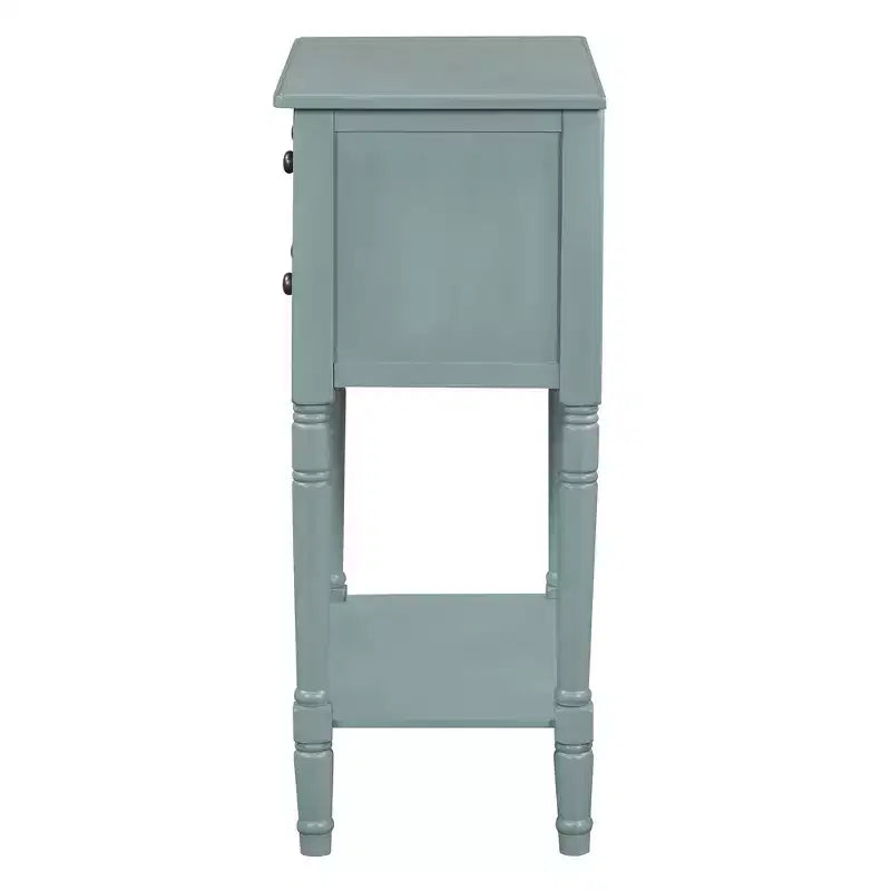 Console étroite Whisen avec trois tiroirs de rangement et étagère inférieure