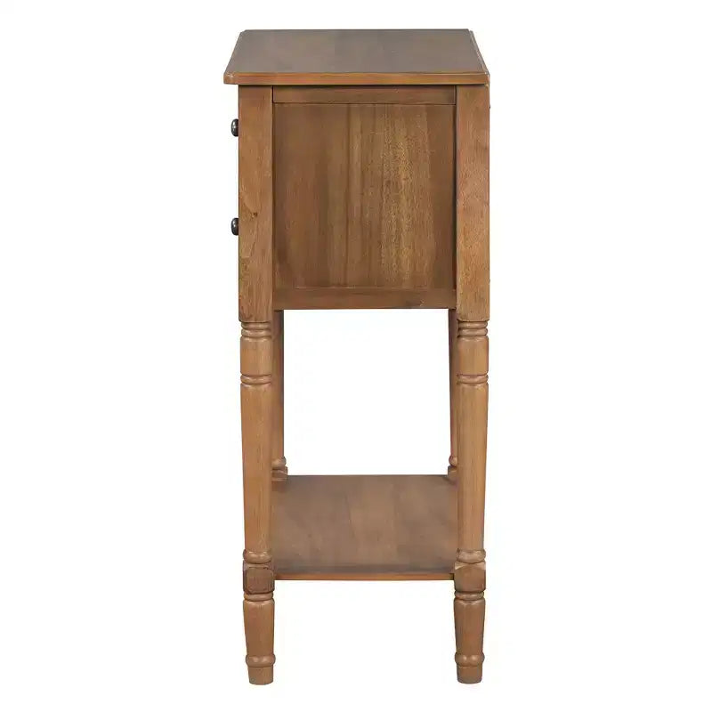 Console étroite Whisen avec trois tiroirs de rangement et étagère inférieure