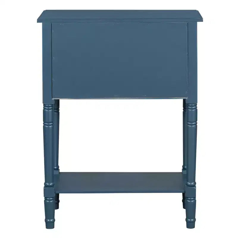 Console étroite Whisen avec trois tiroirs de rangement et étagère inférieure