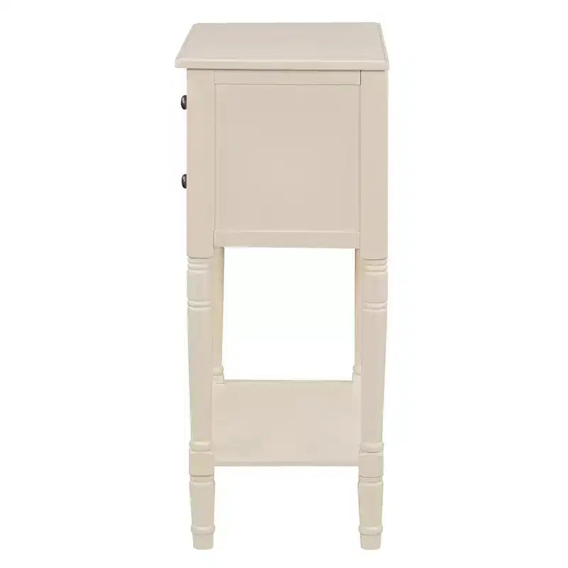 Console étroite Whisen avec trois tiroirs de rangement et étagère inférieure