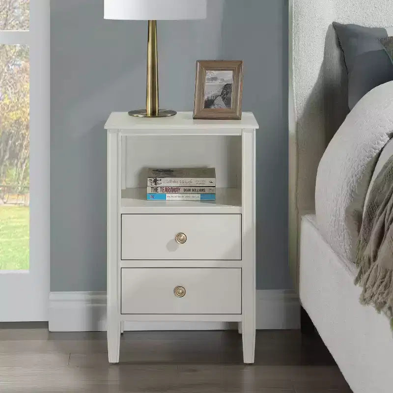 Comfort Pointe Winsley 2 Drawer Storage Nightstand