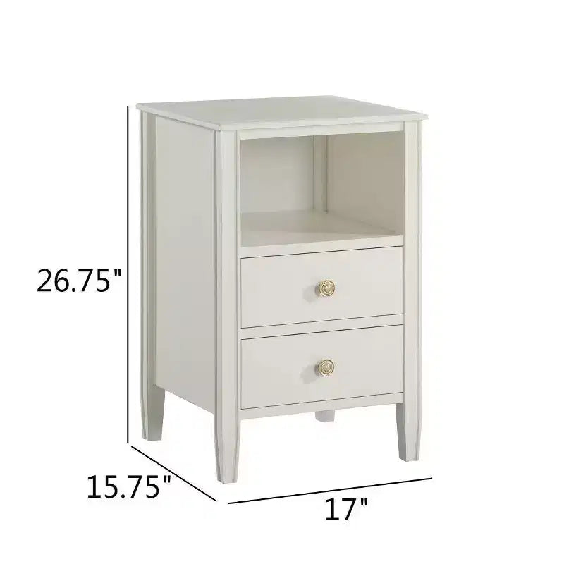 Comfort Pointe Winsley 2 Drawer Storage Nightstand