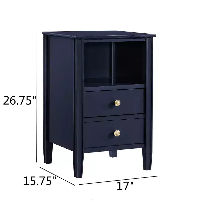 Comfort Pointe Winsley 2 Drawer Storage Nightstand