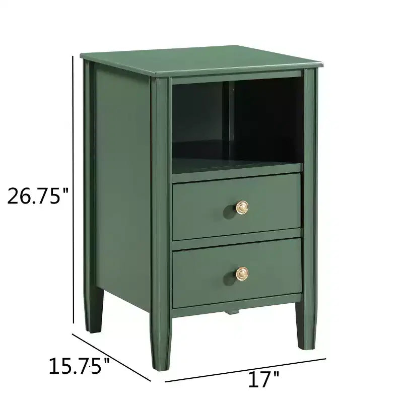 Comfort Pointe Winsley 2 Drawer Storage Nightstand