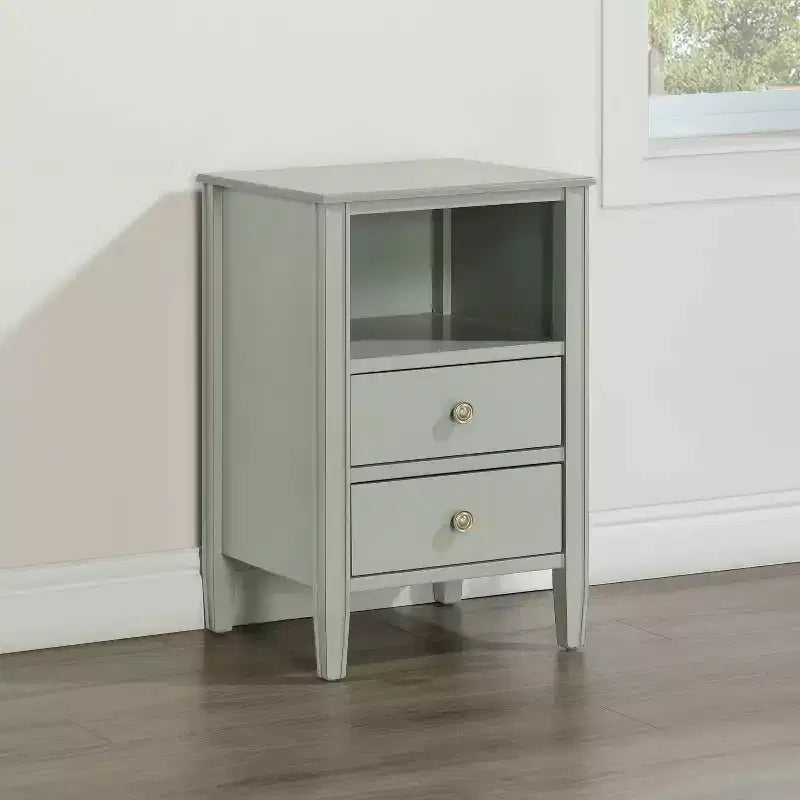 Comfort Pointe Winsley 2 Drawer Storage Nightstand