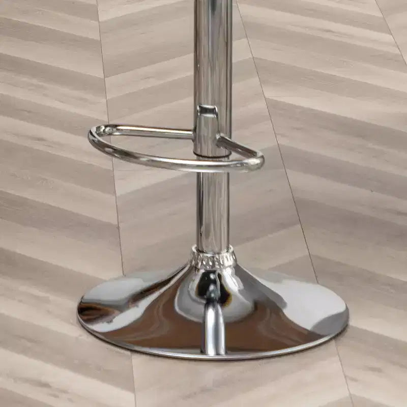 Tabourets de bar pivotants réglables rembourrés Ellston jaunes, lot de 2