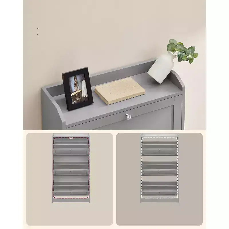 Meuble à chaussures VASAGLE avec 3 tiroirs basculants, meuble de rangement pour chaussures, séparateurs réglables et amovibles, 24 x 60 x 108 cm