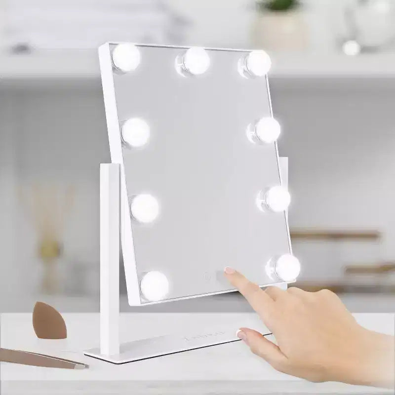 Miroir de courtoisie Zadro Hollywood à ampoules DEL, blanc