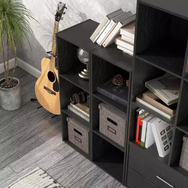 24/7 Shop At Home Bibliothèque moderne Silkpath à 3 cubes, empilable et modulable de 35,3 po