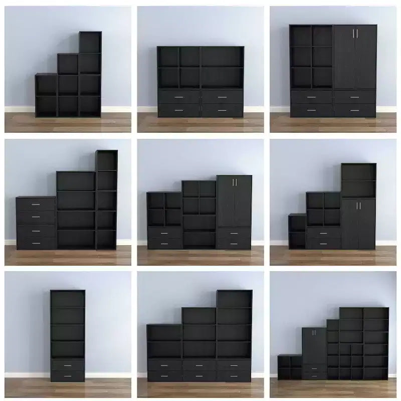 24/7 Shop At Home Bibliothèque moderne Silkpath à 3 cubes, empilable et modulable de 35,3 po