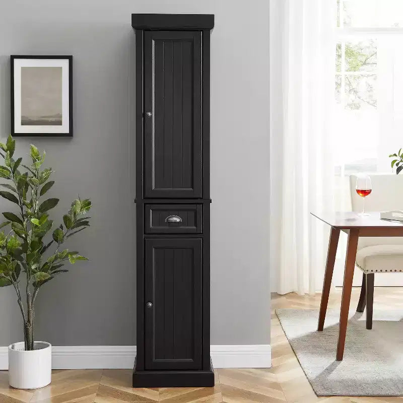 Crosley Seaside Tall Linen Storage Cabinet